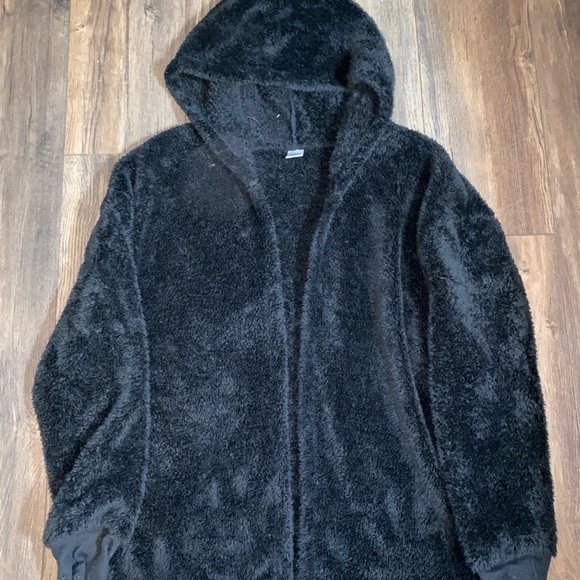 Cold Crush Jackets & Blazers - Black Teddy Hooded Cardigan